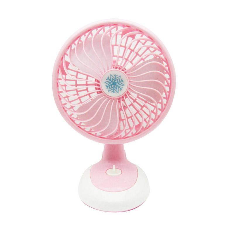 Jual Mini Fan USB Portable Kipas Angin Meja - Pink Online - Harga