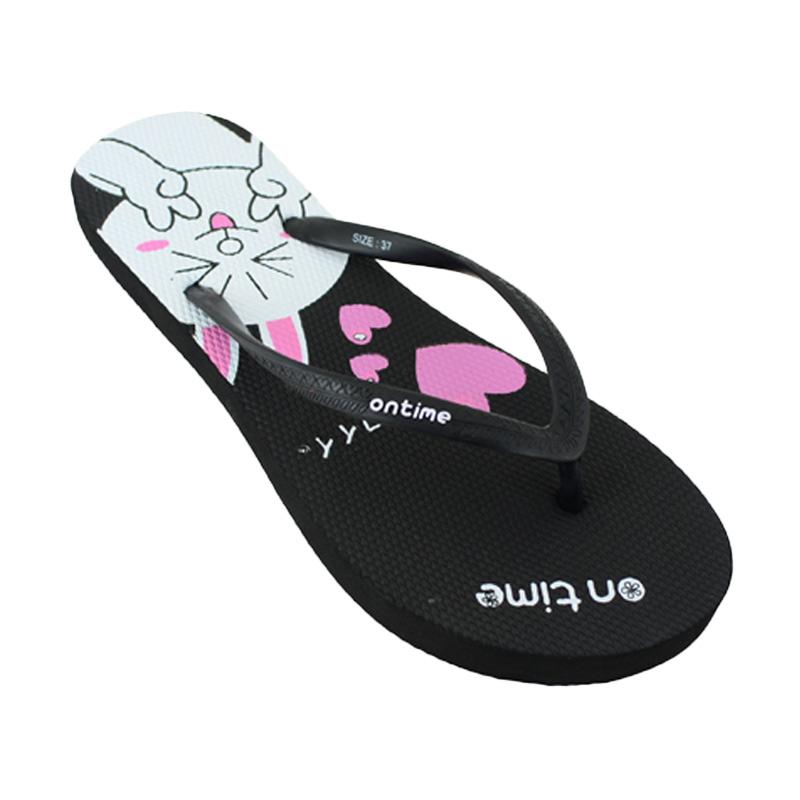 Jual Ontime Usagi Sandal Jepit Wanita Black Online Jual Ontime Usagi Sandal Jepit Wanita Black Online