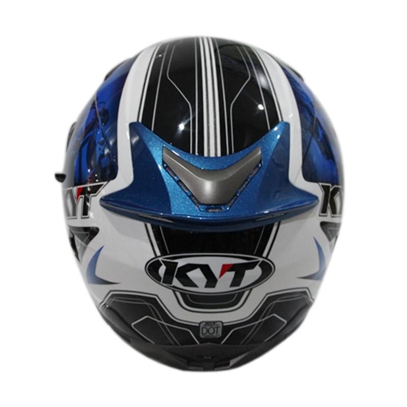 Jual KYT Vendeta 2 GP Cruise Helm Fu   ll Face - White Blue Murah April
