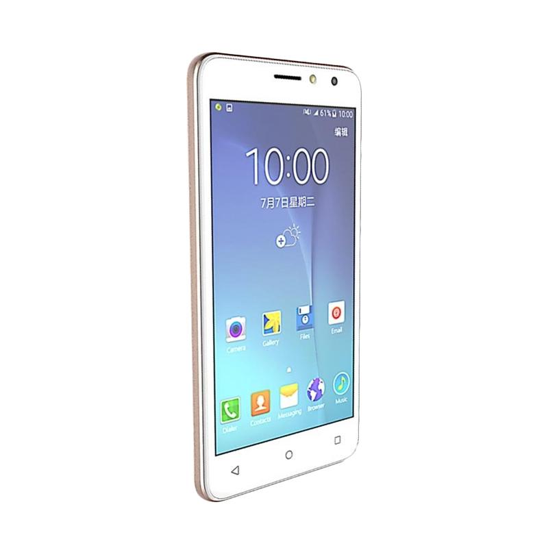 Jual Advan S5E 4G LTE Smartphone - Gold [8GB/1GB/Resmi 