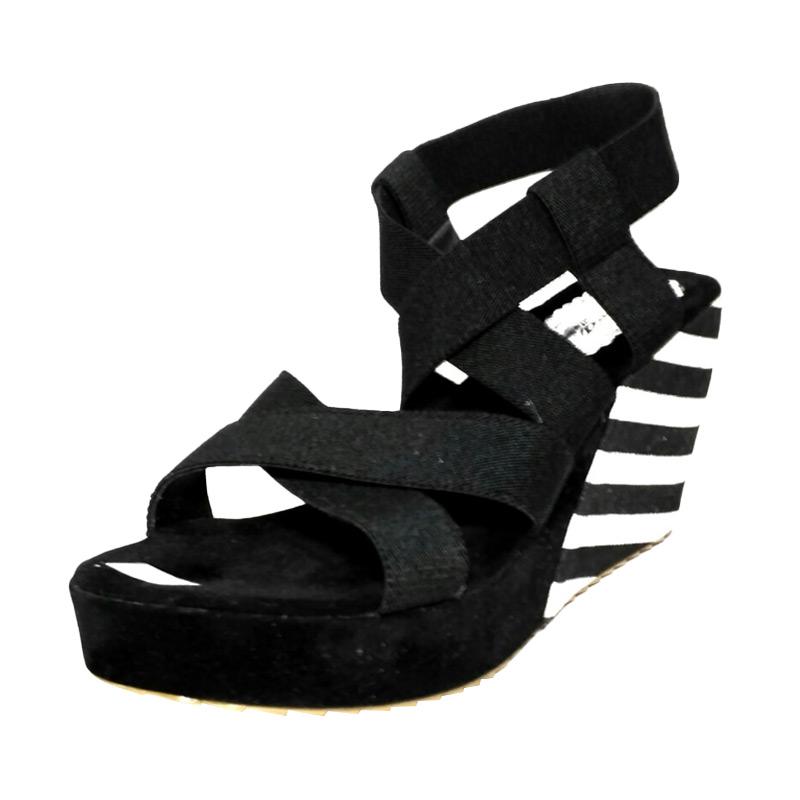 jual rekomendasi seller efata smd stripes sepatu wedges hitam putih harga kualitas jual rekomendasi seller efata smd stripes sepatu wedges hitam putih harga kualitas