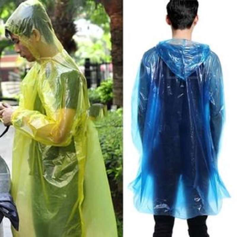 Promo JAS HUJAN PONCO PLASTIK LDPE PREMIUM BAMBU TEBU SIMPLE RINGAN
