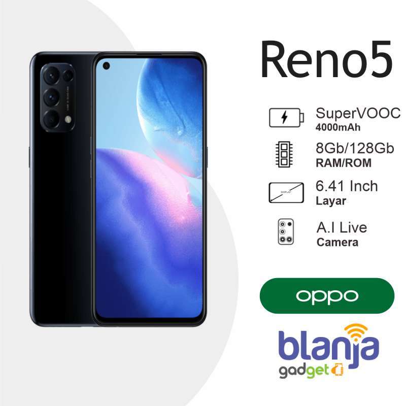 Jual Oppo Reno 5 8/128gb Ram 8gb Internal 128gb Terbaru Juni 2021 | Blibli