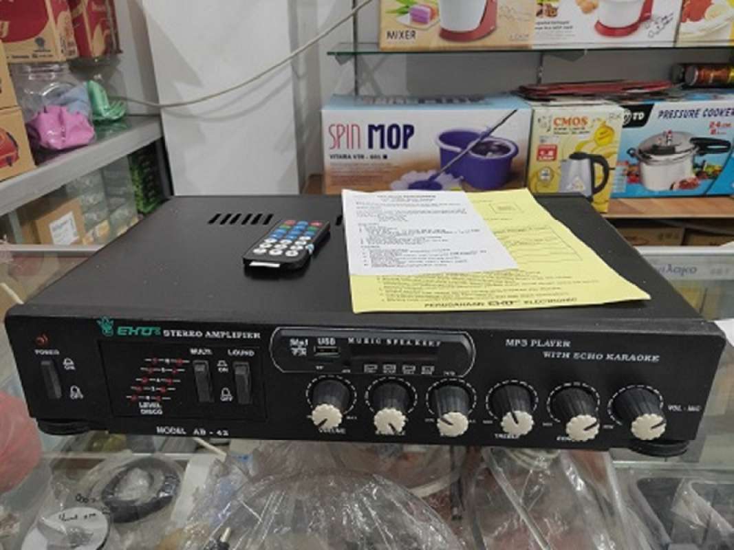 Jual Power Amplifier Eko Ab42+usb Untuk Corong Atau Pengeras Suara