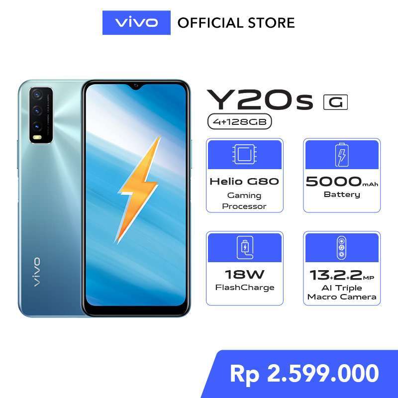 âˆš Vivo Y20s G 4/128gb - 6.51, Helio G80 Gaming Processor, 5000mah, Fast