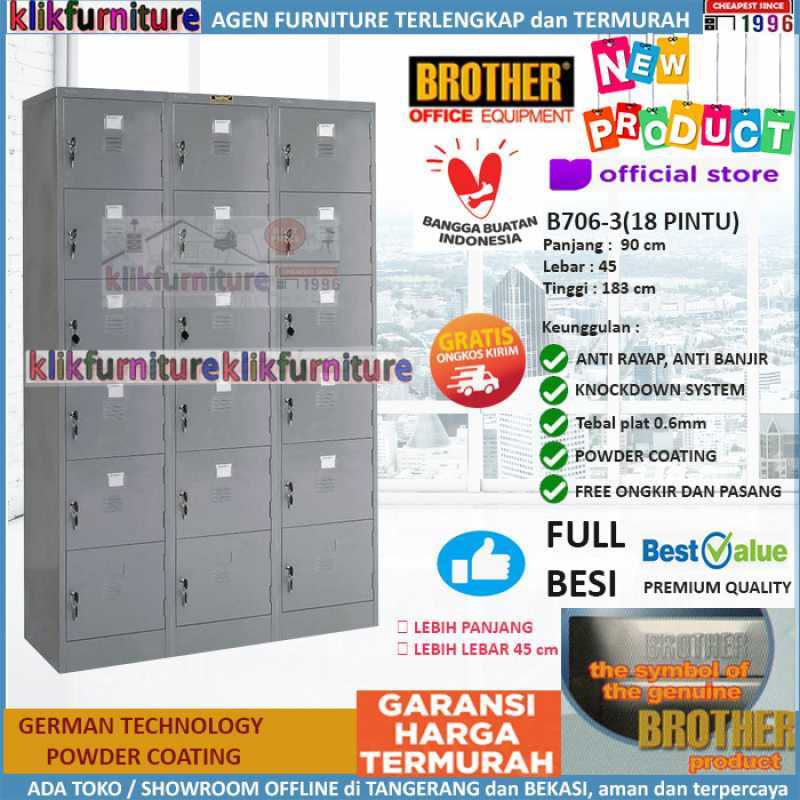 Promo Loker Kabinet Locker Cabinet Besi 18 Pintu Besar B706-3 Brother ...