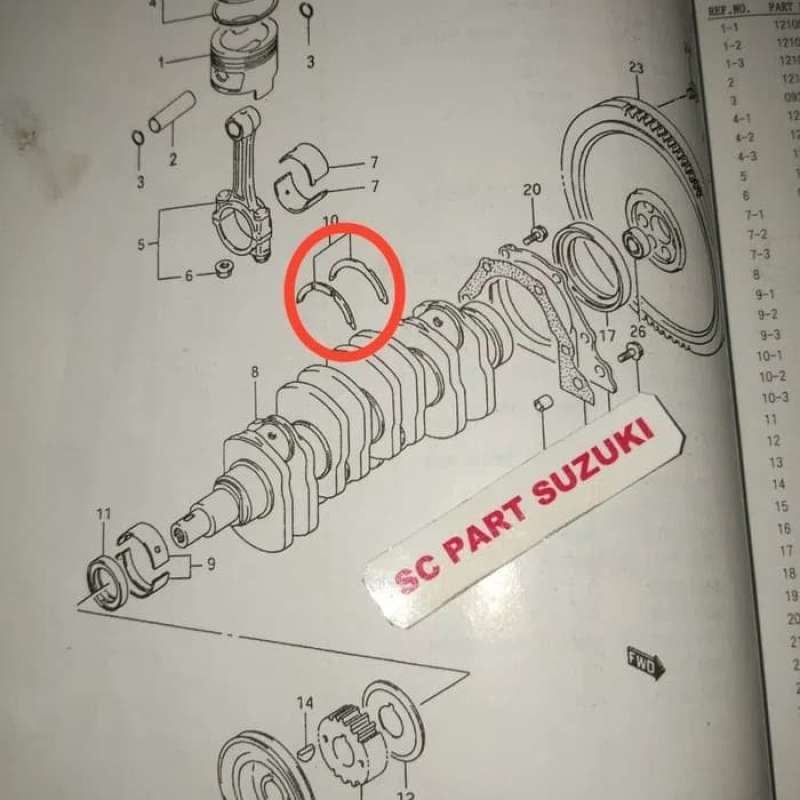 Jual metal bulan set crank thrust suzuki jimny katana th. di Seller