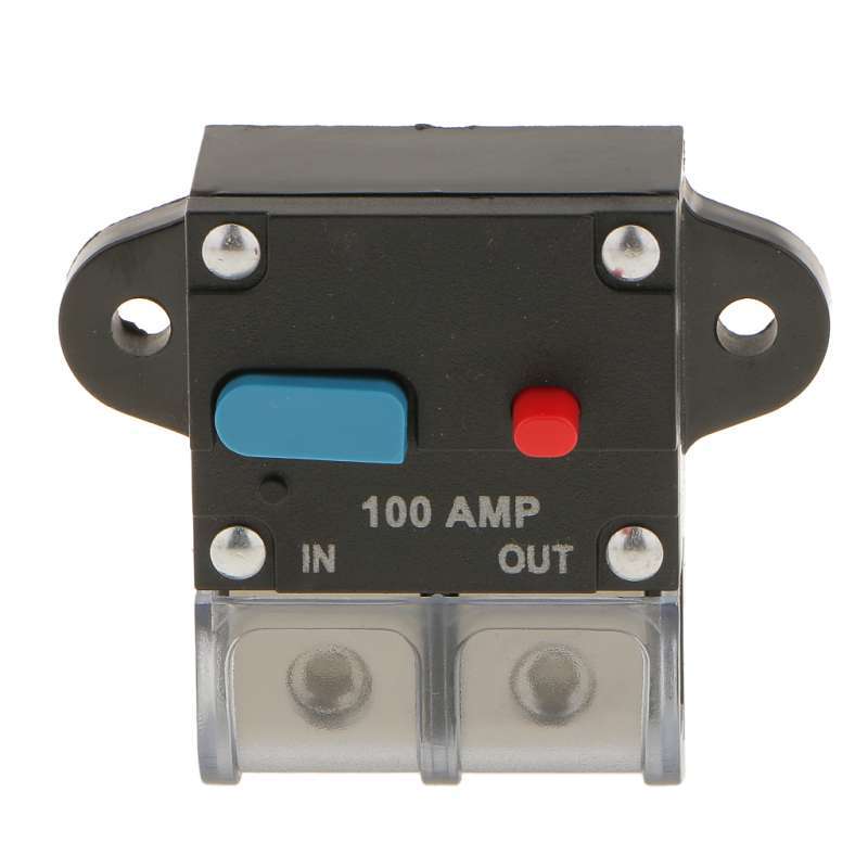 130 Amp DC Circuit Breaker - In-Line Audio/Stereo Fuse For Car, RV, Boat 12V/24V/32V Systems With Reset Switch