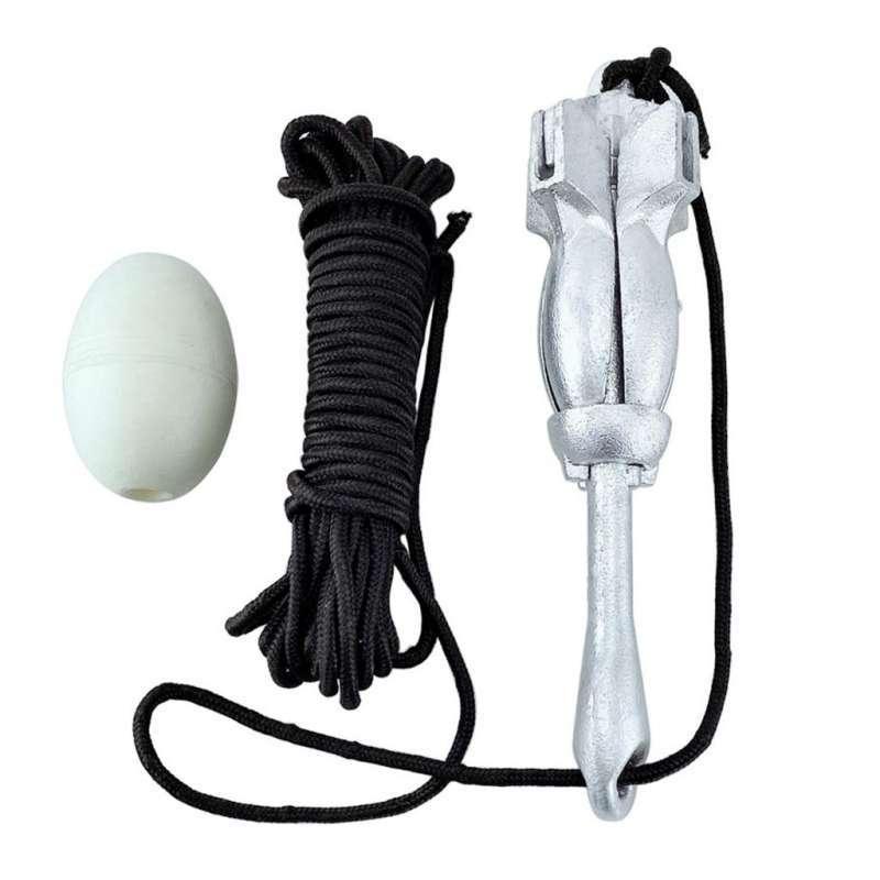 Promo Small Boat Anchor Kayak Folding Grapnel Anchor with 12m Rope and