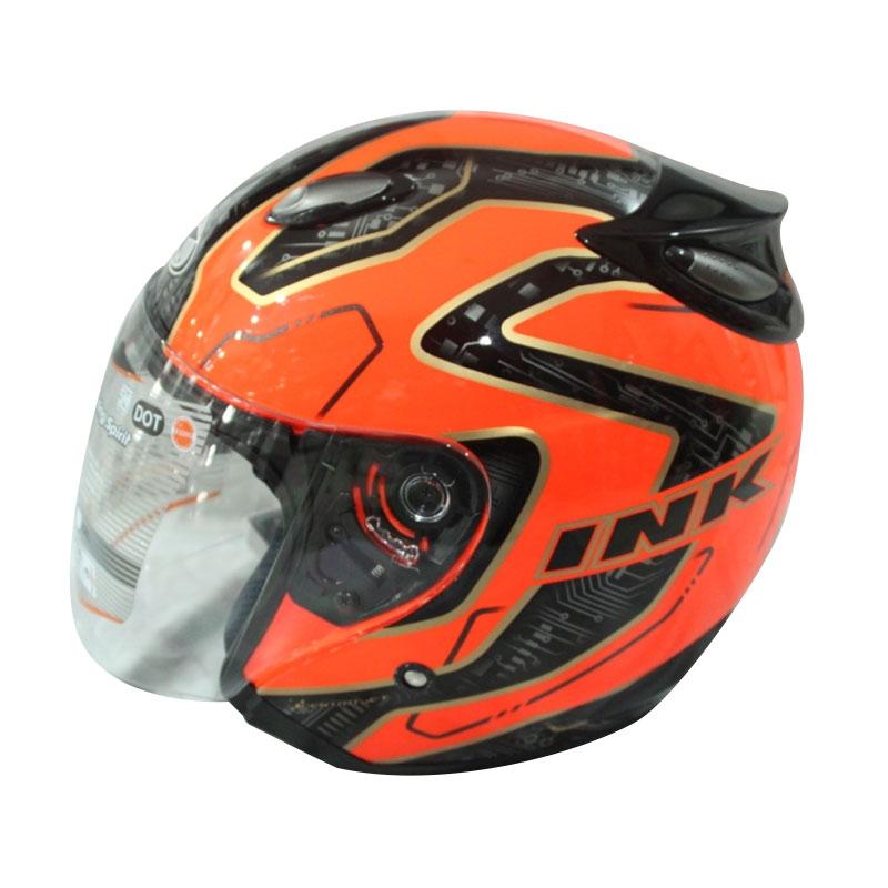 Jual Helm Half Face INK Centro JET SPR FLuo 1 RED FLUO/BK/GL di