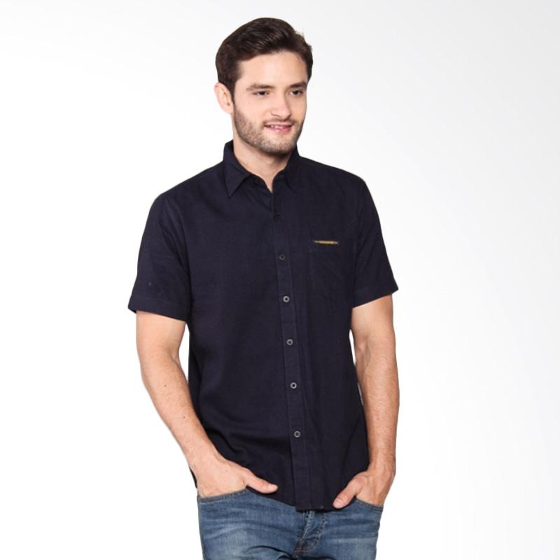Jual HEMMEH Kemeja Lengan Pendek Pria Navy Online Jual HEMMEH Kemeja Lengan Pendek Pria Navy Online
