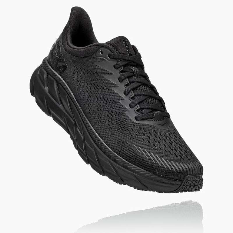 hoka one one clifton 7 womens black iris blue haze