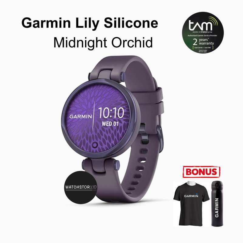 Promo Garmin Lily Silicone Midnight Orchid Garansi TAM 2 Tahun Diskon