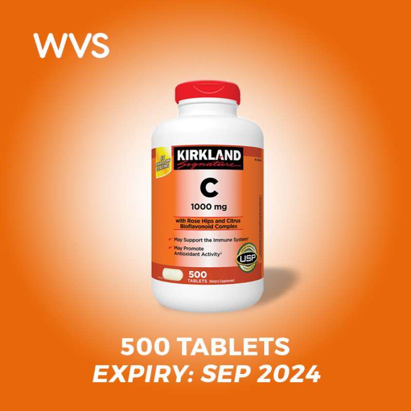 Jual Kirkland Vitamin C 1000mg Rose Hips & Citrus Bioflavonoid 500