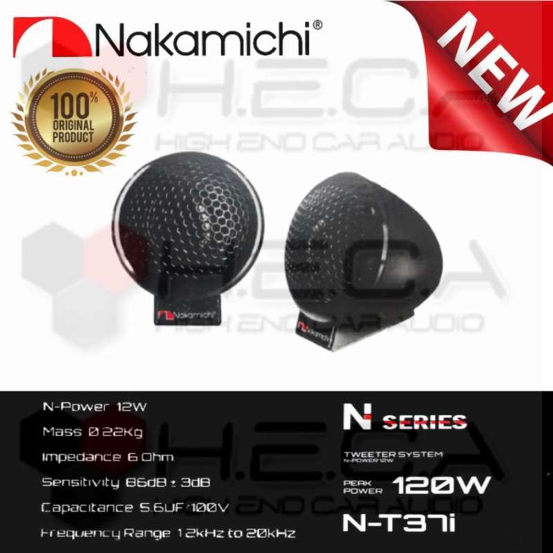 Jual Tweeter Nakamichi NT37i Silk Dome Car Dashboard Audio Mobil di