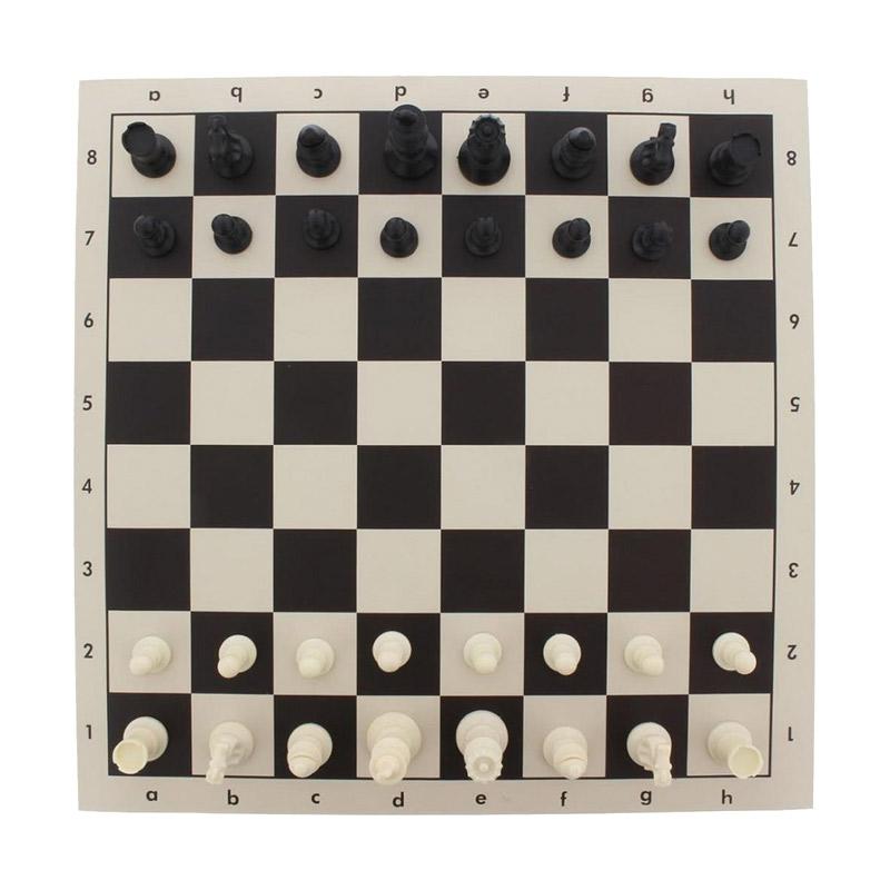 Jual Travel Chess Set Roll Up Chess Board Set in Carry Tube with Strap