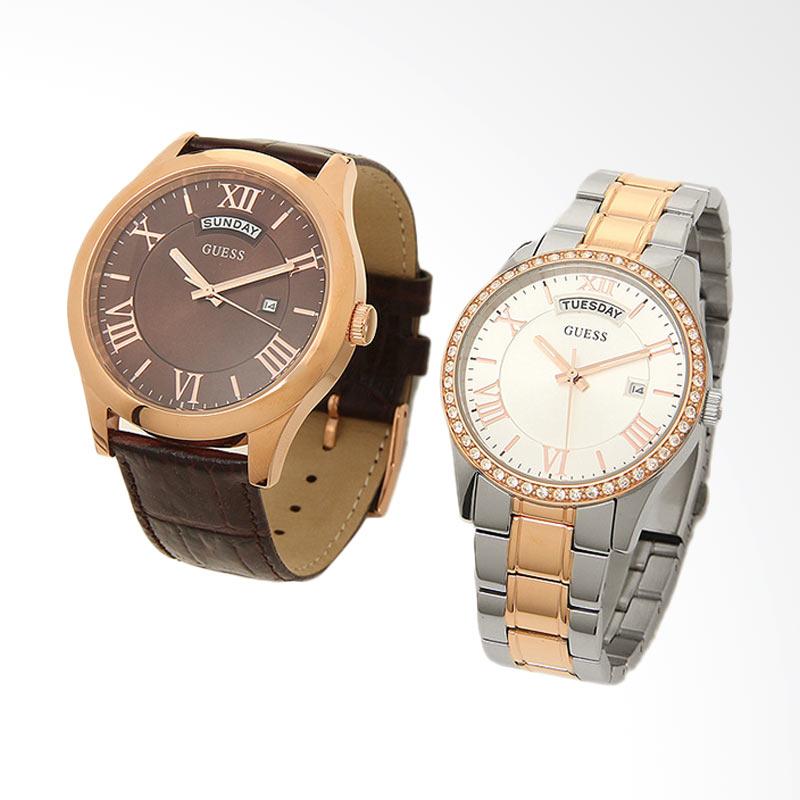 jual guess leather stainless steel jam tangan jual guess leather stainless steel jam tangan