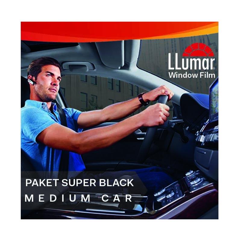 Jual LLumar Window Film Paket Super Black Kaca Film for Medium Car di