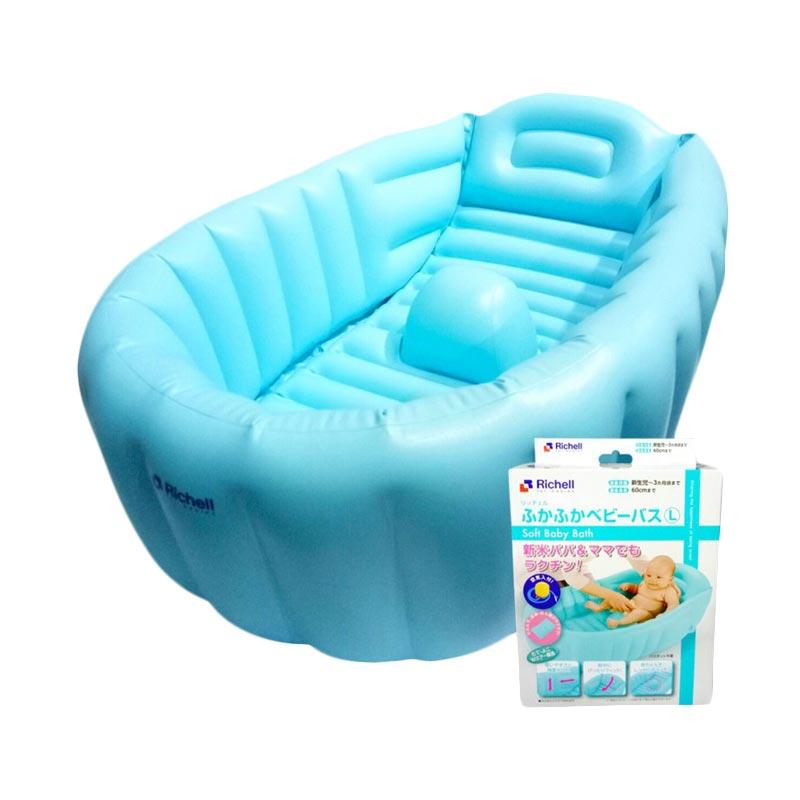 Jual Richell Inflatable Safety Bath Tub Blue di Seller TW Babytoys