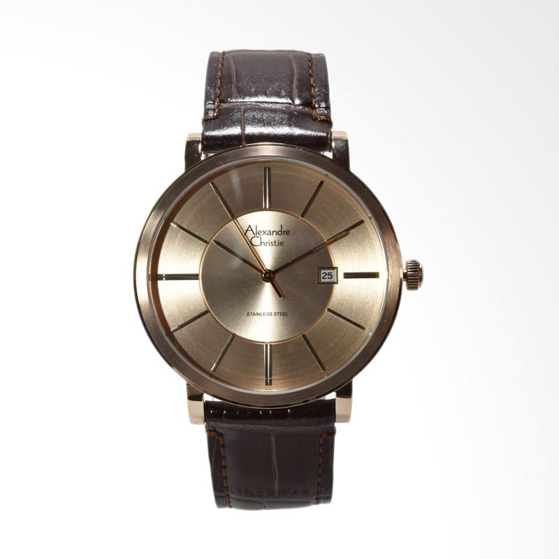 jual alexandre christie jam tangan pria brown 8344 jual alexandre christie jam tangan pria brown 8344