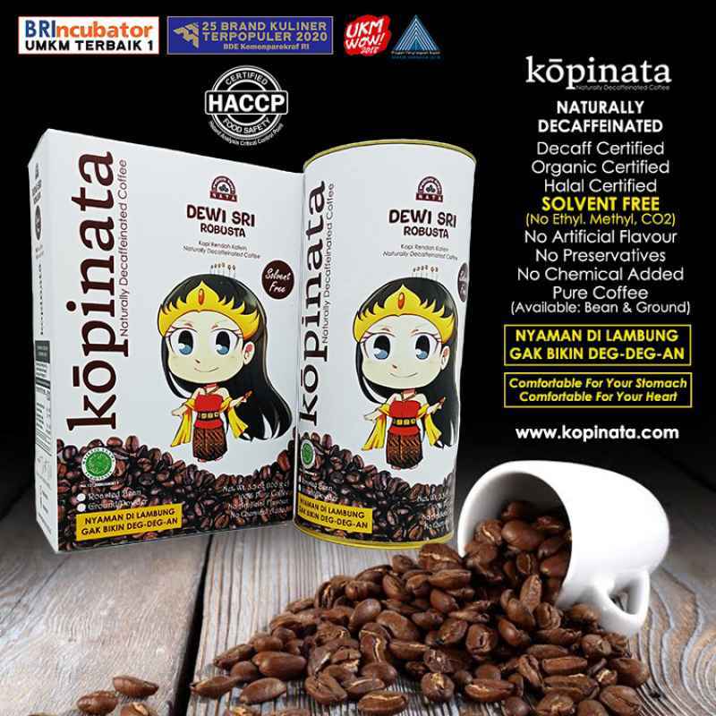 Jual kopinata kopi decaf rendah kafein dewi sri kopi robusta di Seller