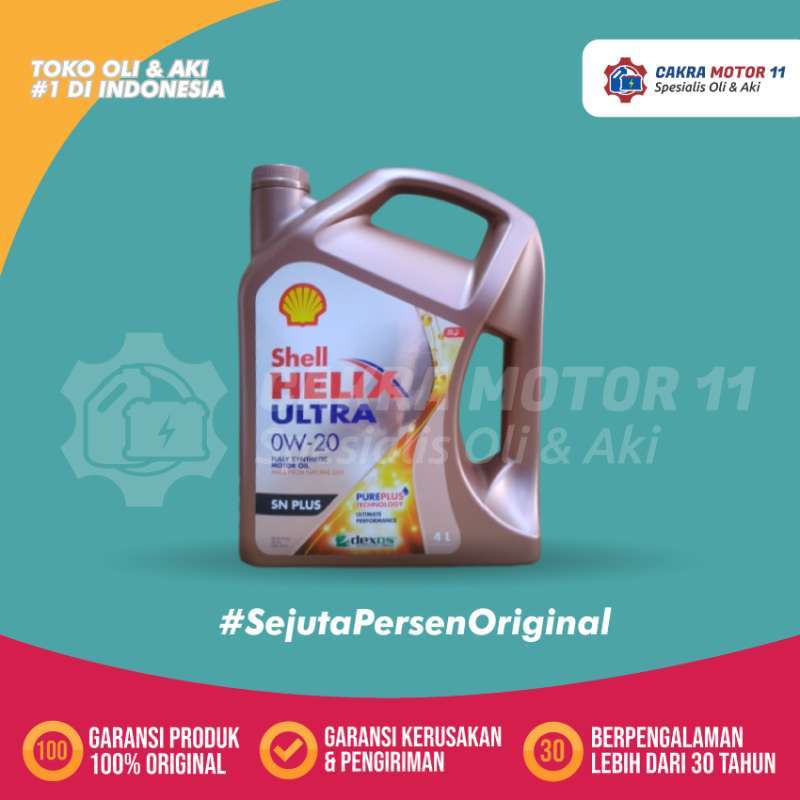 Jual SHELL HELIX ULTRA 0W20 SN PLUS 4LT di Seller Cakra Motor 11 ...