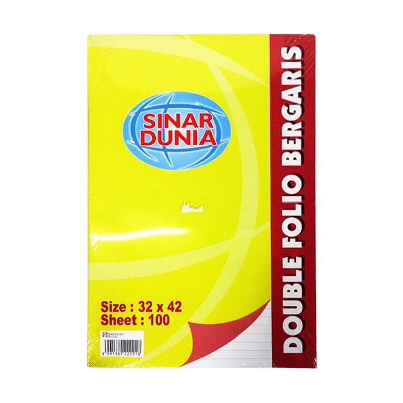 Jual Sinar Dunia Double Folio Bergaris Kertas Online - Harga & Kualitas