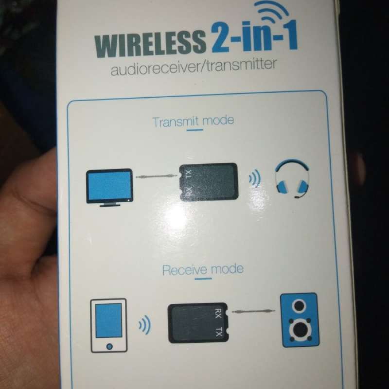 Jual Bluetooth audio transmitter 2 in 1 Wireless audio receiver di
