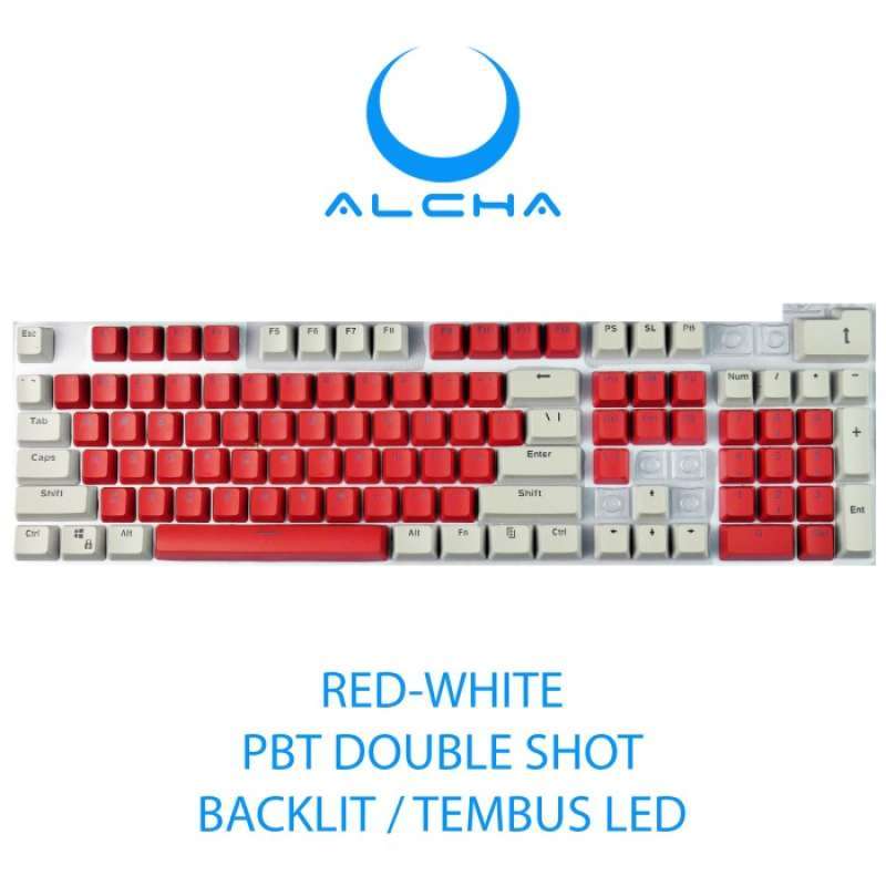 Promo SALE..!!! ALCHA KEYCAPS PBT DOUBLE SHOT WARNA MECHANICAL KEYBOARD