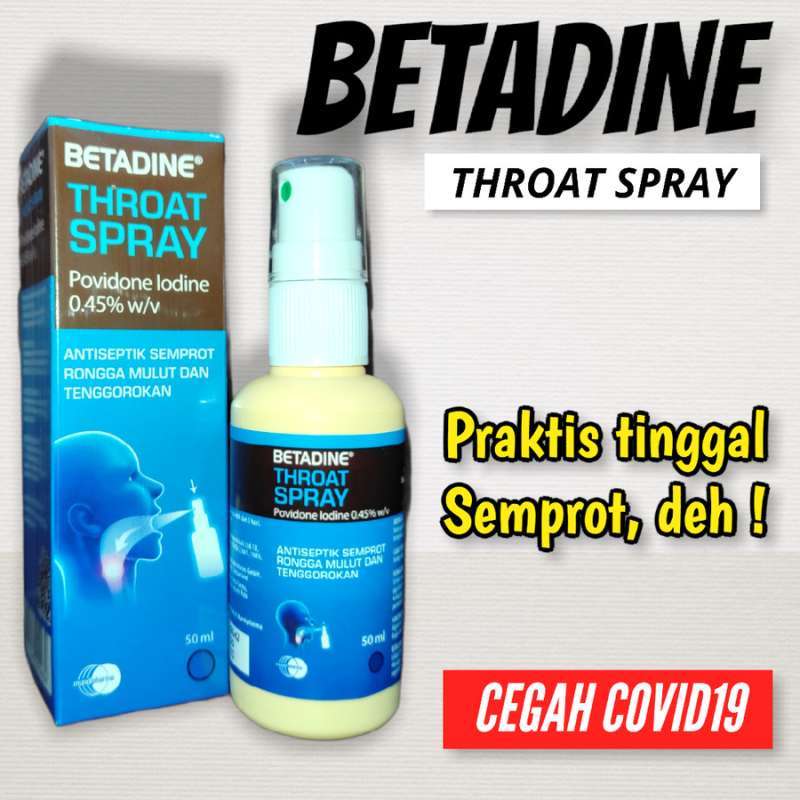 Jual Betadine Sore Throat Spray Povidone Iodine di Seller Krystal