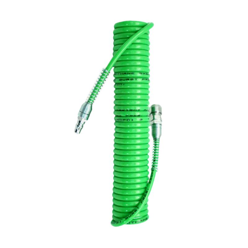Jual Tekiro Recoil Hose 6 Meter Hijau With Spring /selang Sepiral ...