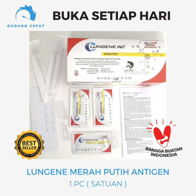 Jual Alat Test Swab Antigen Hidung Original Merah Putih Satuan 1 pcs