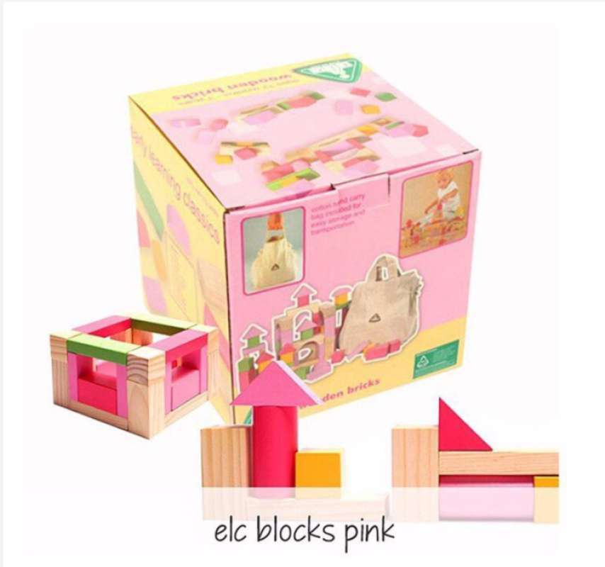 Promo ELC BLOCKS 100pcs /wooden bricks building blocks/ mainan Balok Kayu Diskon 30 di Seller