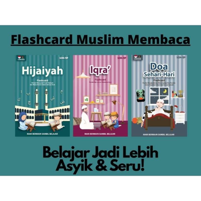 Jual Paket Flash Card Kartu Baby Untuk Bayi Seri Muslim Belajar Membaca