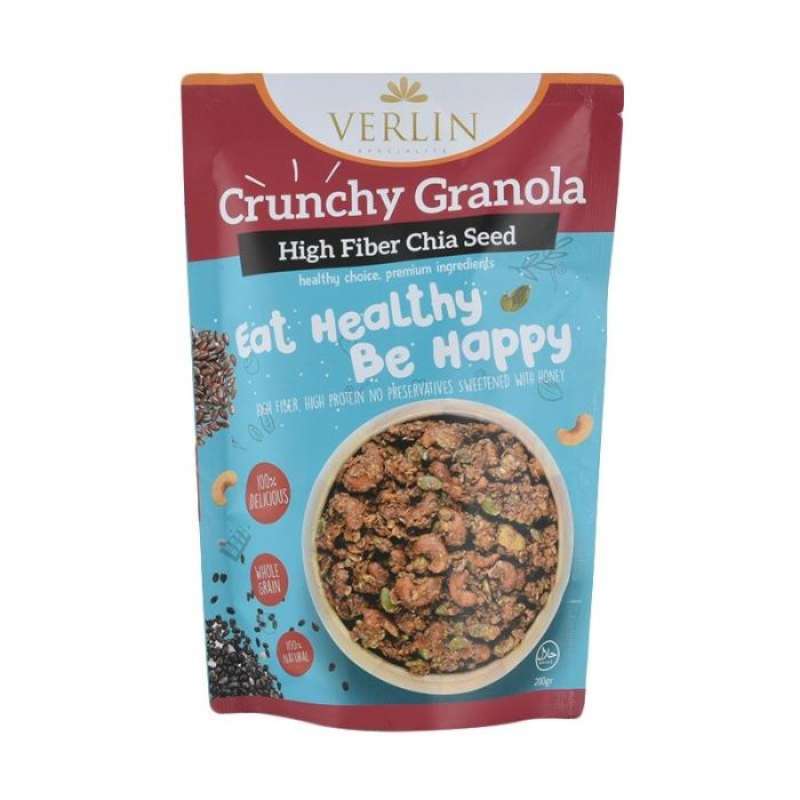 Promo Verlin granola high fiber chia seed 200g Diskon 21 di Seller