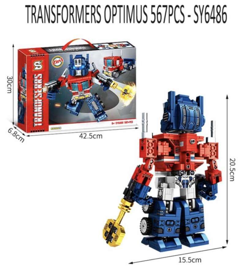 Jual Sy Block Transformer Optimus 567 Pcs - Mainan Anak Brick LEGO Kado ...