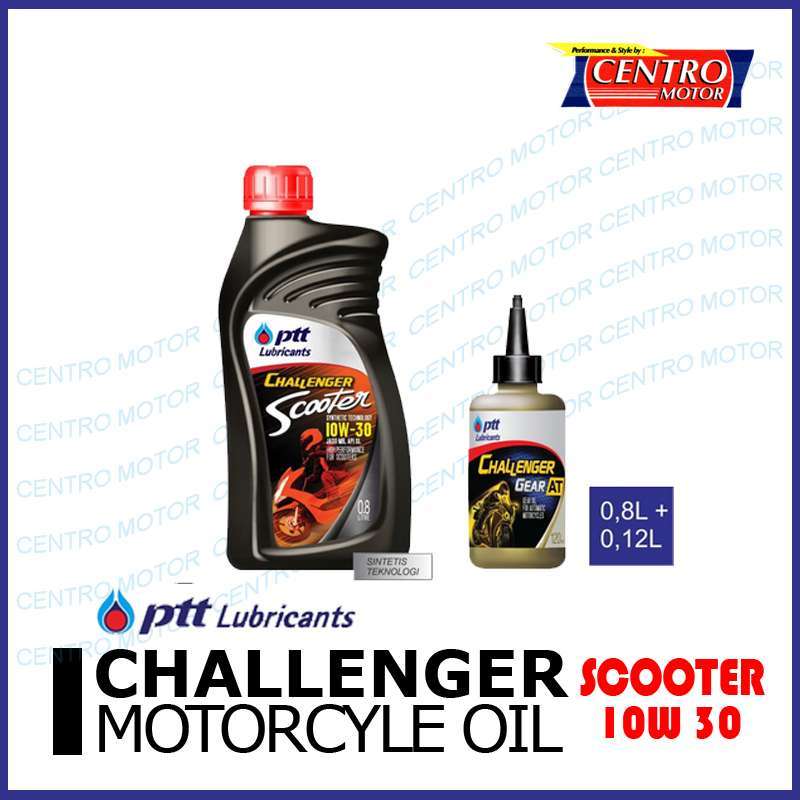 Jual PTT Lubricants Challenger Scooter 10W30 (0.8L) JASO MB FREE Oli