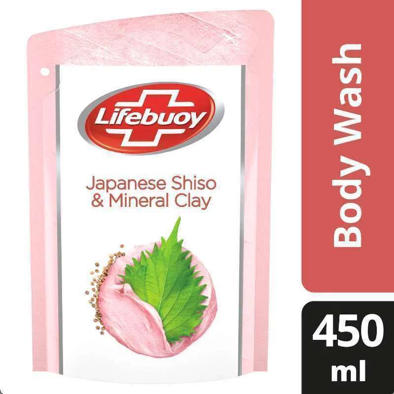 Jual LIFEBUOY Japanese Shiso Body Wash [450 mL/ Pouch] Pink Mineral