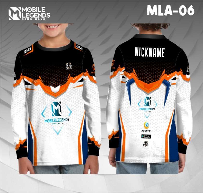 Promo Jersey anak esport mobile legends baju kaos gamer lengan panjang