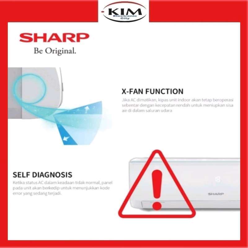 Jual Ac Sharp 3/4 Pk - Ah-a7ucyn R32 [indoor+outdoor Unit Only] Garansi ...