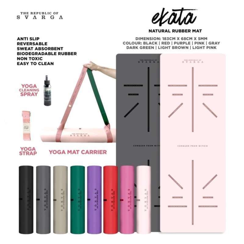 Jual Jual Matras Yoga Yoga Mat Svarga 5Mm Ekata Plain Premium