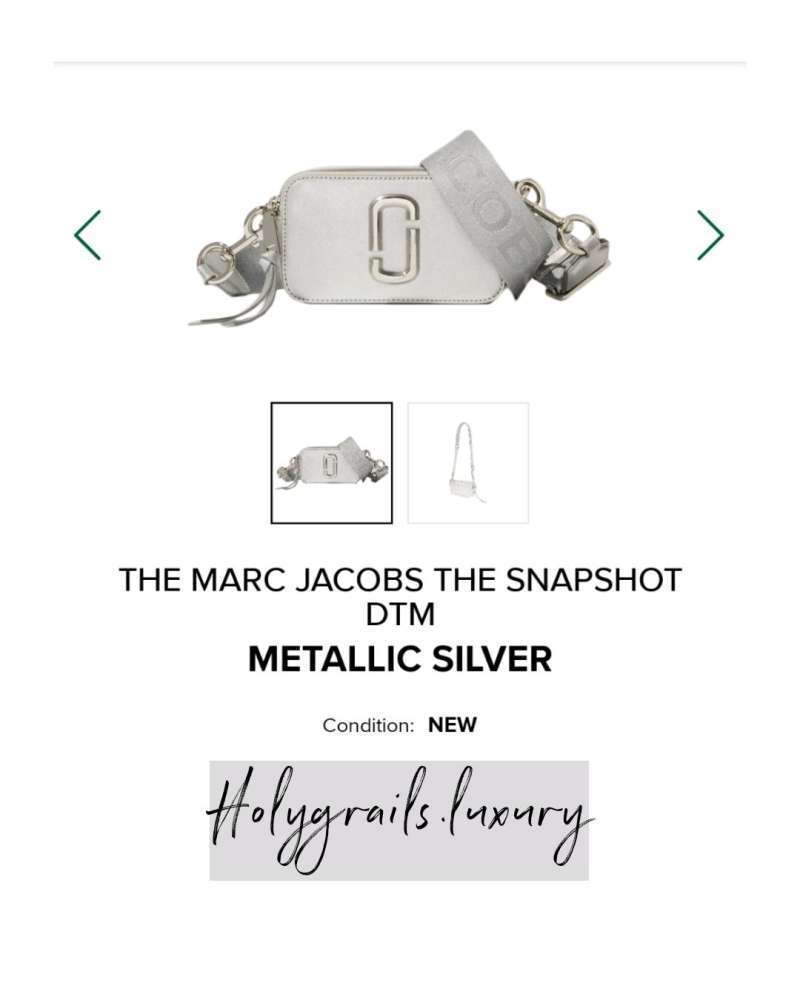 Jual The Marc Jacobs The Snapshot DTM Metallic Silver di Seller