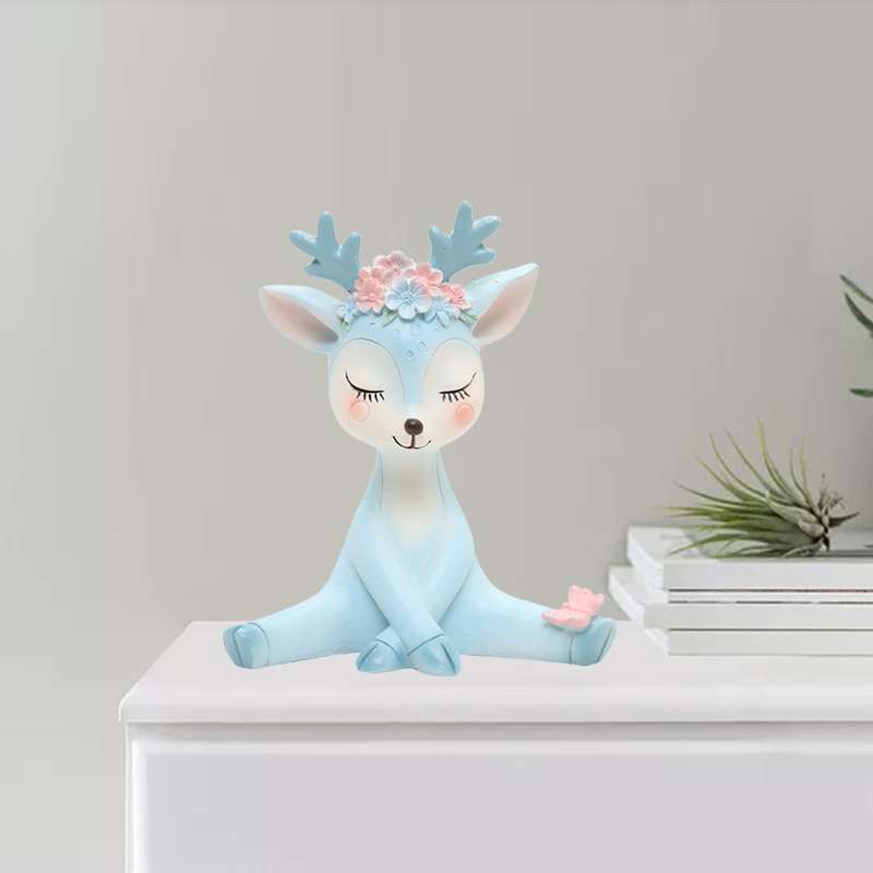 Promo Nordic Resin Reindeer Statue Living Room TV Office Party