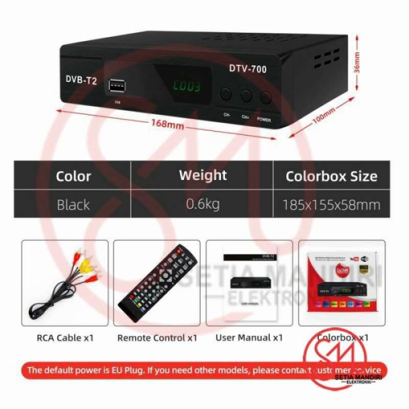 Promo TERRESTRIAL Receiver Digital TV Set Top Box Full HD STB DVB T2