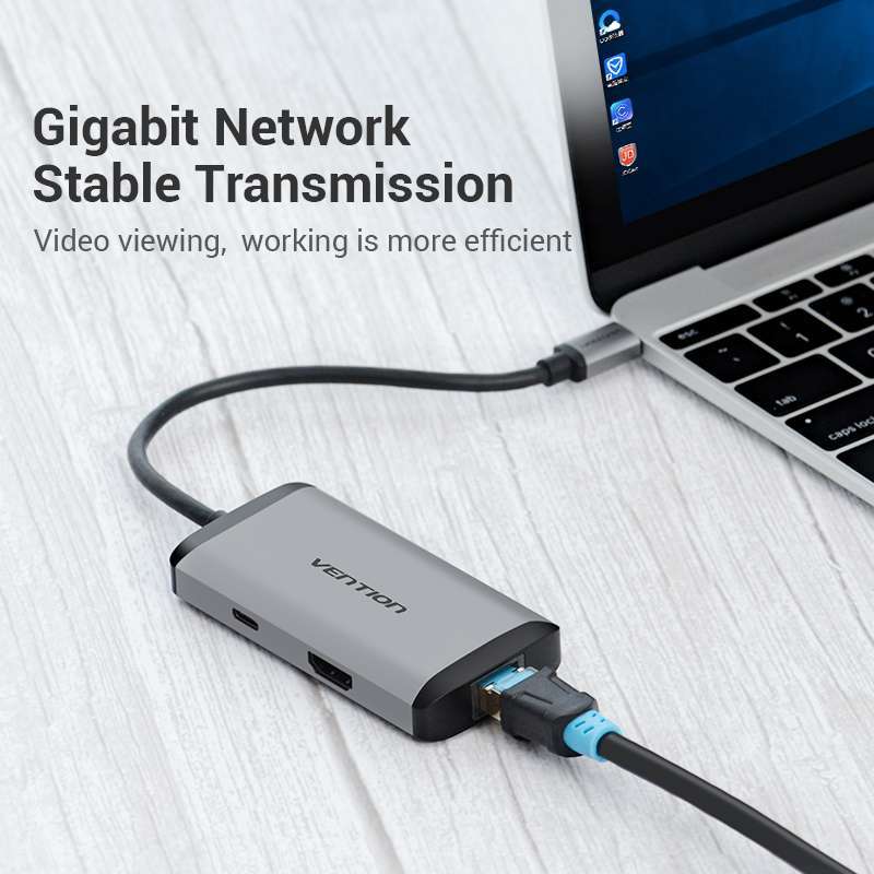 Jual Vention Usb Hub Usb-c To Hdmi Multiport Usb Type C To Usb 3.0 With ...