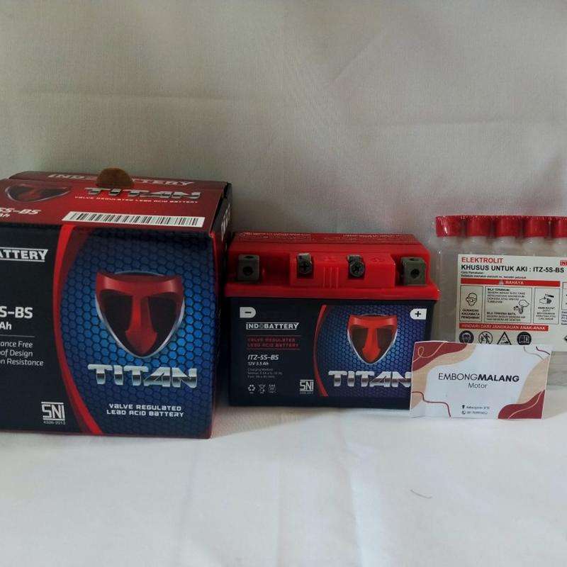 Jual Aki Titan ITZ5S - GTZ5S - YTZ5S utk Supra, Beat, Scoopy, Vario