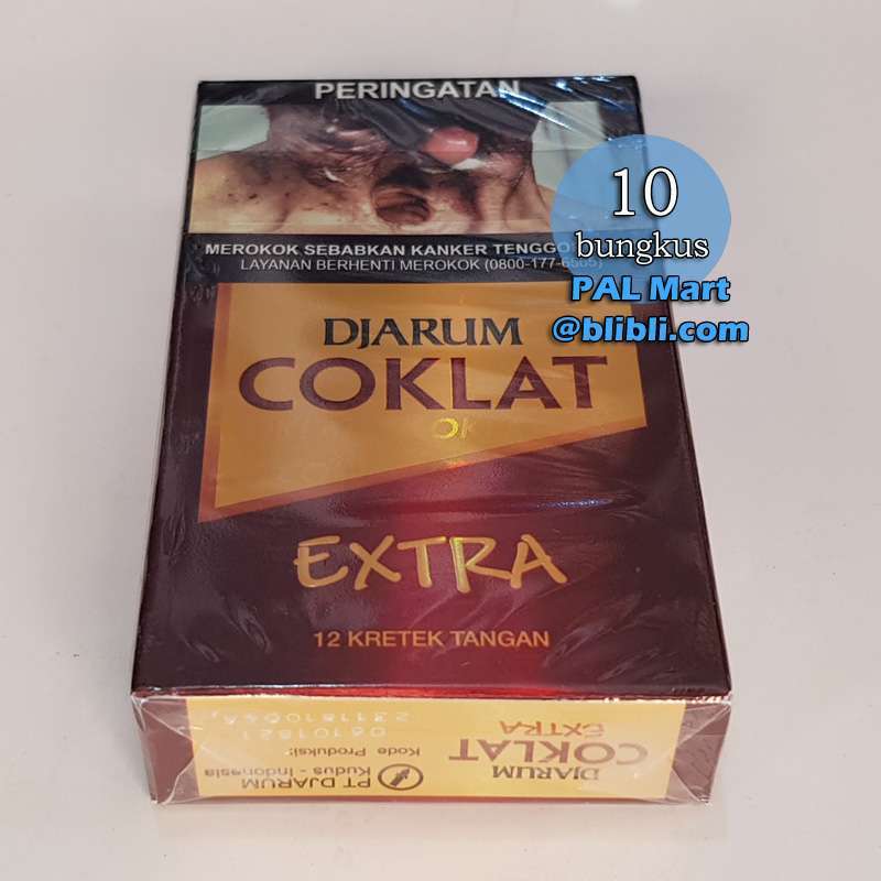 Jual rokok kretek DJARUM COKLAT EXTRA 12 [1 slop/ 10 bungkus @ 12 ...