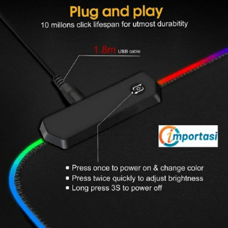 Jual MOUSE PAD GAMING RGB EXTRA LARGE MOTIF PETA DUNIA ULTRA SENSITIVE