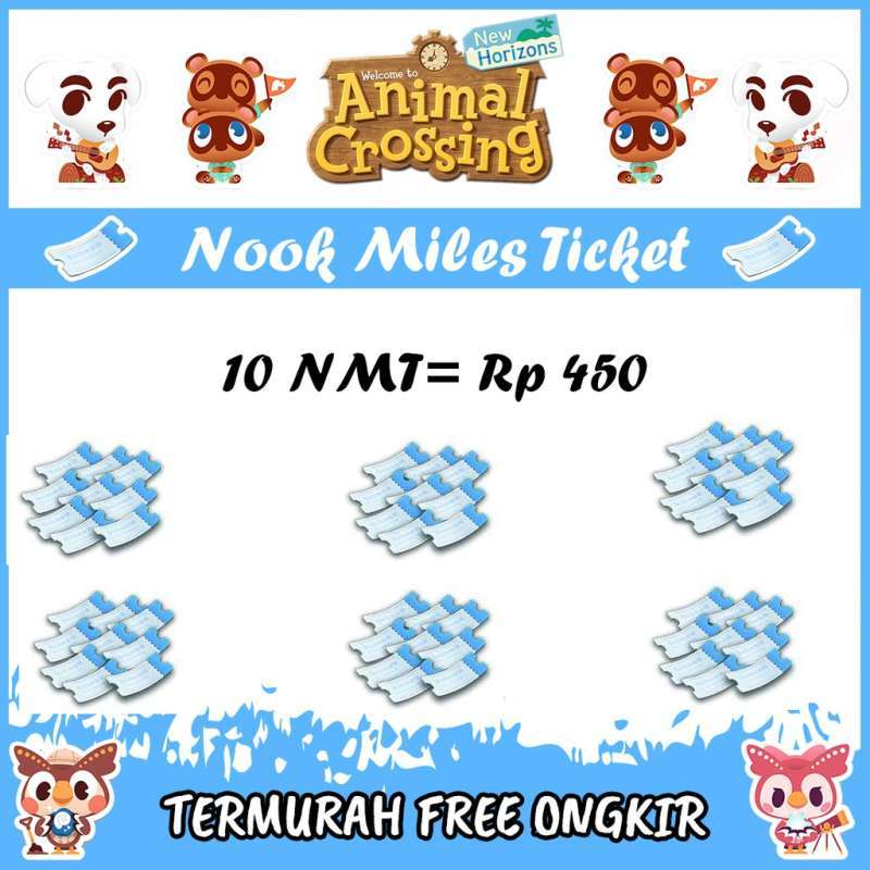 Jual Nook Miles Ticket NMT Animal Crossing New Horizon ACNH Bells