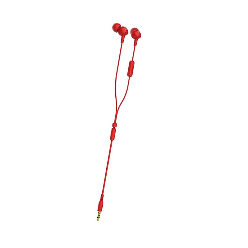 Jual JBL C100SI InEar Headphones with Mic for Android & iOS Red di